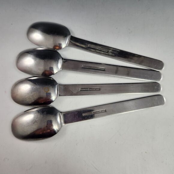 Cambridge AZTEC Set 4 Soup Spoons Stainless Steel Korea Retired Cutlery Flatware - Picture 2 of 7